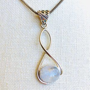 Infinity Moonstone & Sterling Silver Pendant